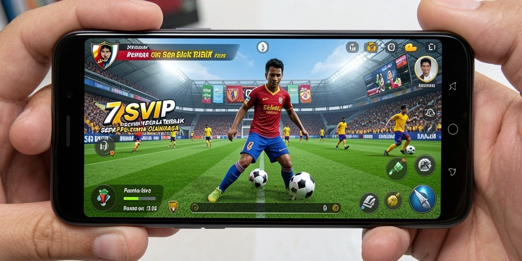 Tampilan gameplay seru di 7SVIP dengan aksi sepak bola yang menarik.