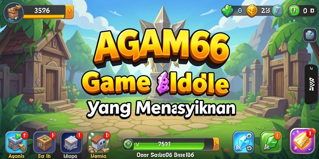 Screenshot gameplay AGAM66 menampilkan karakter yang aktif mengumpulkan sumber daya.