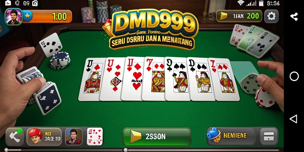 Tangkapan layar dari gameplay DMD999 menampilkan duel Domino yang seru.
