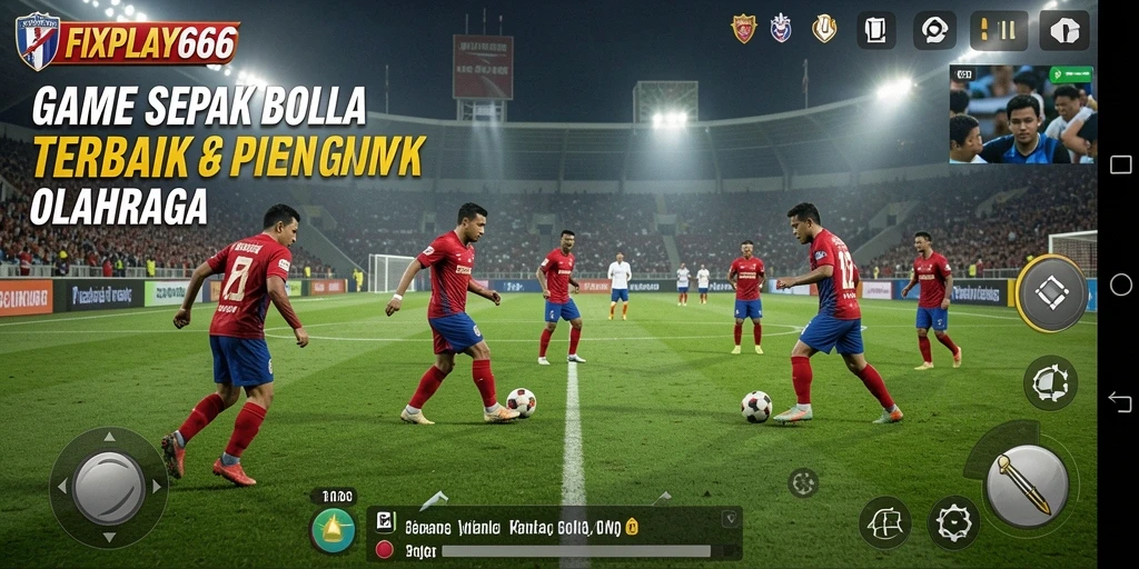 Tampilan gameplay FIXPLAY666 yang menegangkan saat pertandingan sepak bola berlangsung.