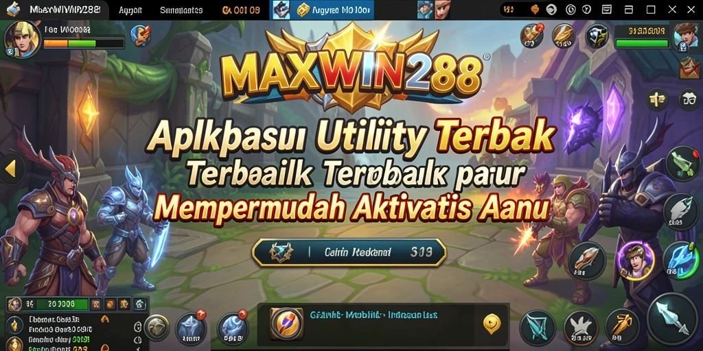 Tampilan utama aplikasi MAXWIN288 dengan fitur-fitur Utility yang intuitif.