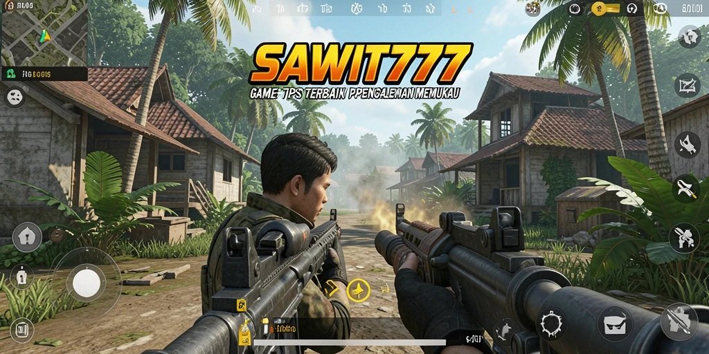 Screenshot gameplay SAWIT777 menampilkan aksi tembak-menembak yang mendebarkan.