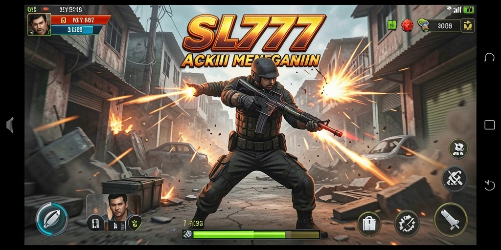 Tampilan gameplay menegangkan dari SL777 yang penuh aksi.