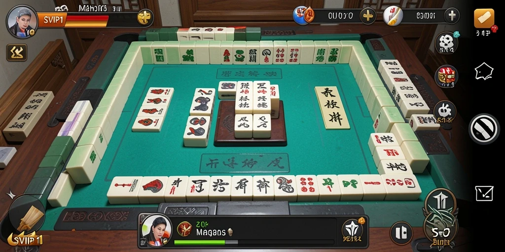 Screenshot utama SVIP1 menampilkan gameplay Mahjong yang menantang dan menyenangkan.