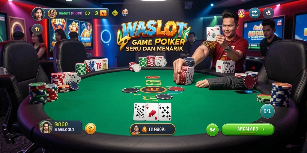 Screenshot gameplay WASLOT menunjukkan aksi seru permainan Poker.