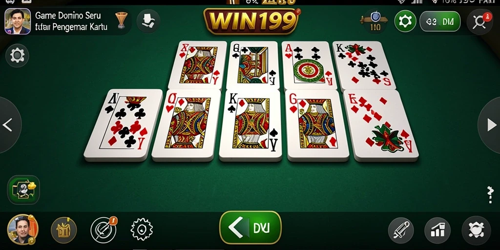 Tangkapan layar menunjukkan gameplay seru dalam WIN199, dengan pemain bersaing dalam permainan domino.