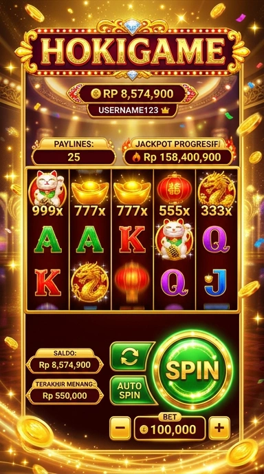 Screenshot aplikasi menunjukkan kategori aplikasi yang beragam di Hokigame.